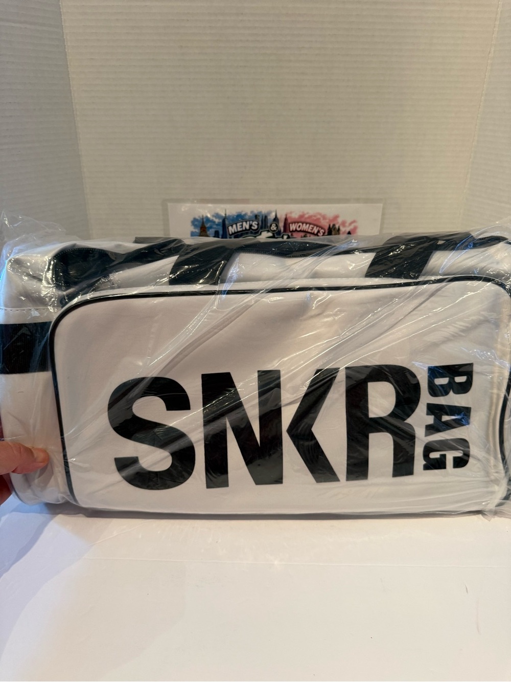 SNKR BAG White and Black Shoulder Bag